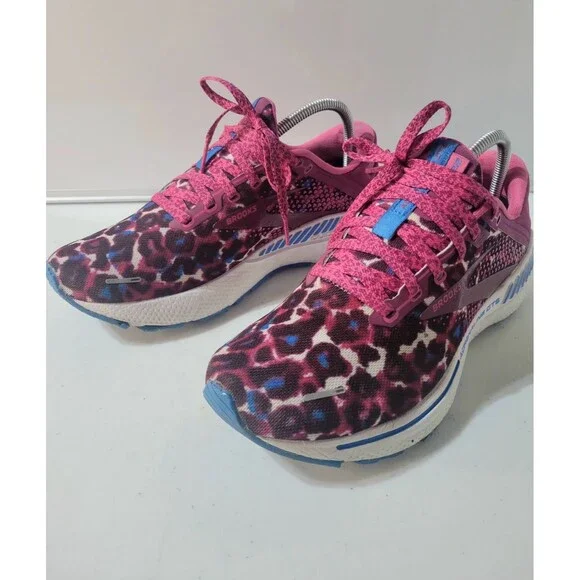 Brooks Adrenaline GTS 22 Women’s Size 10 Pink Leopard Running Shoes 1203531B568 - Picture 1 of 8